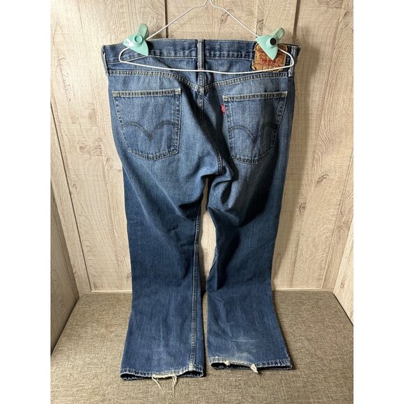 Levis 514 Slim Straight Mens Jeans 32x32 Blue Denim Casual - Picture 3 of 6